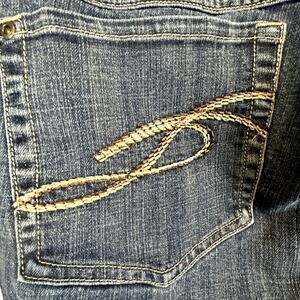 Venezia blue denim Jeans Women size 24 46 x 31 12" rise stretch deco pockets